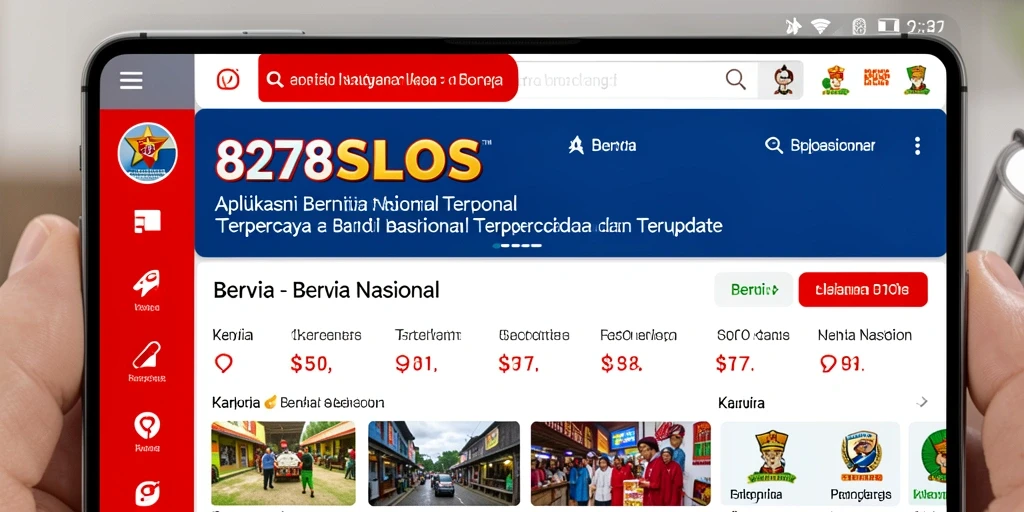 Tampilan antarmuka aplikasi 8278SLOTS yang informatif dan menarik.