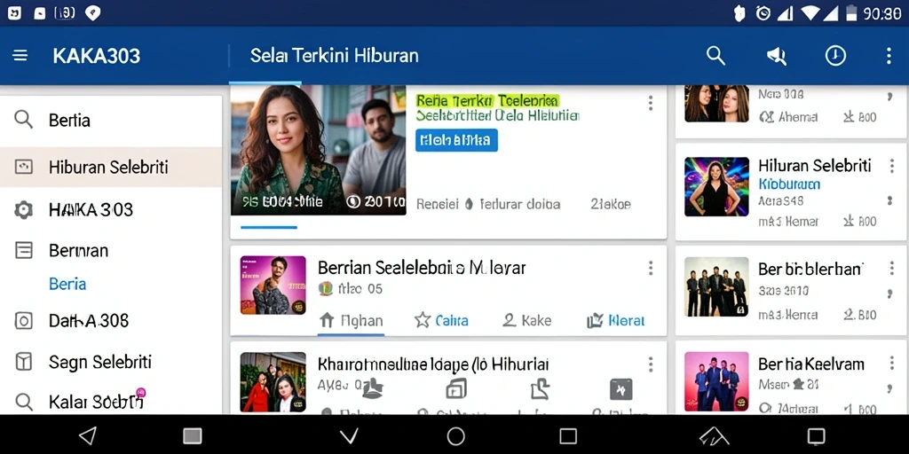 Antarmuka KAKA303 yang menarik dan informatif untuk berita selebriti.