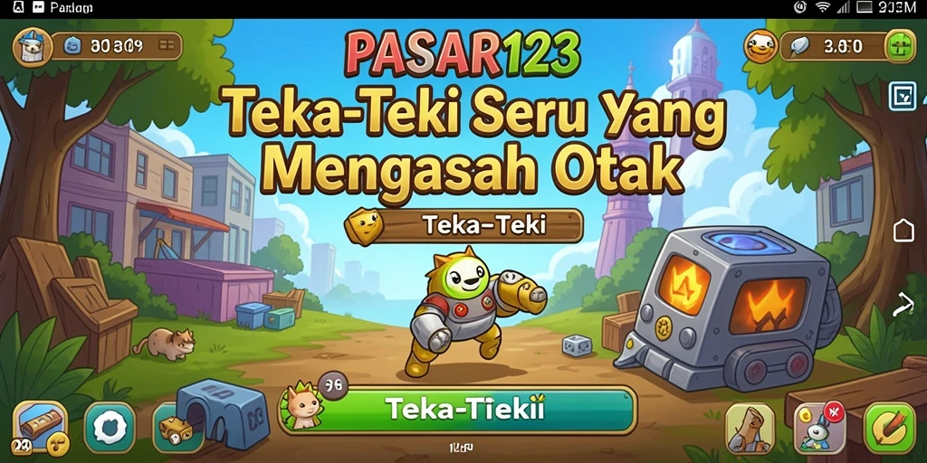 Tampilan antarmuka PASAR123 yang menarik dan memudahkan navigasi permainan Teka-Teki.