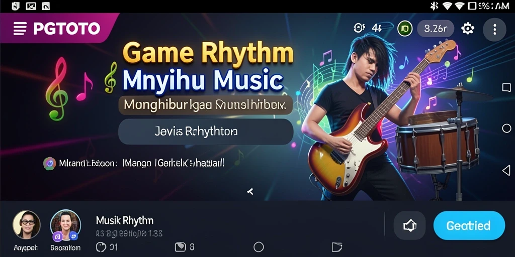Antarmuka PGTOTO menampilkan grafis yang menarik dalam permainan Musik Rhythm.