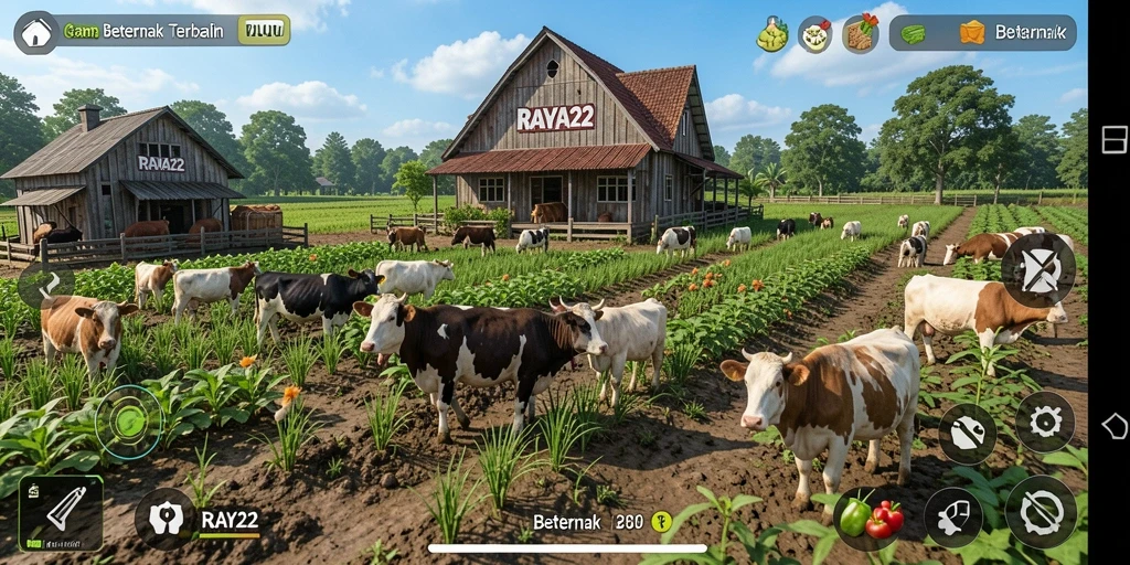 Tampilan antarmuka RAYA22 yang menawan dan fungsional.