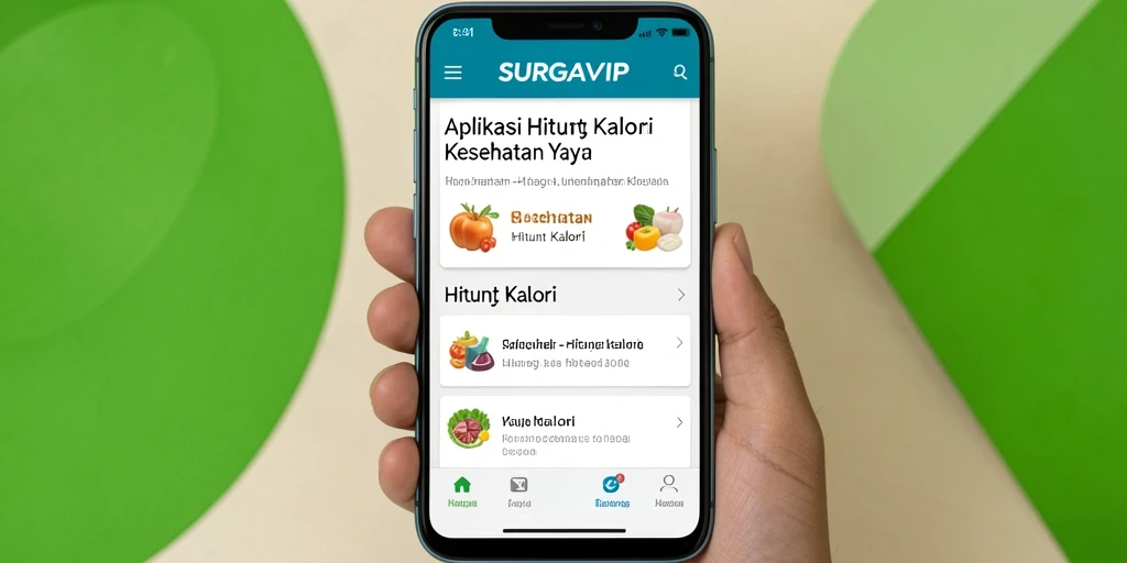 Tampilan antarmuka aplikasi SURGAVIP yang user-friendly.